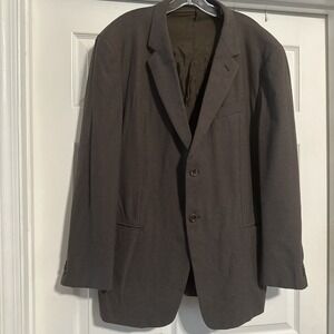 Armani Collezioni Men's Blazer 54R Made in Italy Brown Wool Blend Sport‎ Coat
